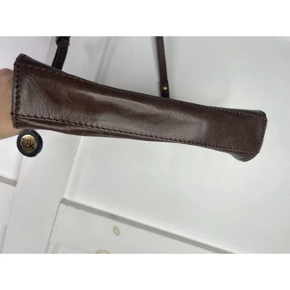 The SAK Crossbody Leather Boho Purse Bag Aztec Tribal Print Pattern Dark Brown - Picture 7 of 9